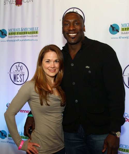Shannon Sharpe and Katy Kellner at Market Tower on February 3, 2012 | Photo: Getty Images
