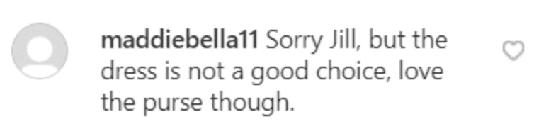 Fan's comment on Jill Dillard's post. | Source: Instagram/jillmdillard