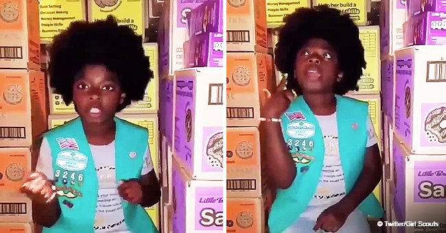 10-years-old scout girl doubles cookies sales performing Cardi B rap parody and goes viral