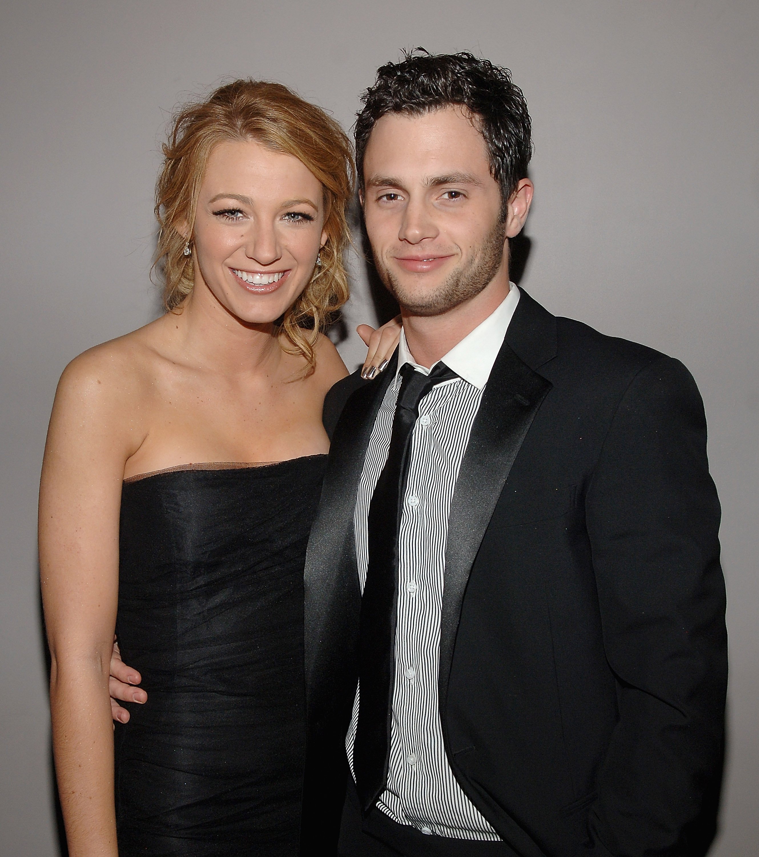 Blake Lively and Penn Badgley at Philippe in New York on May 5, 2008. | Source: Getty Images