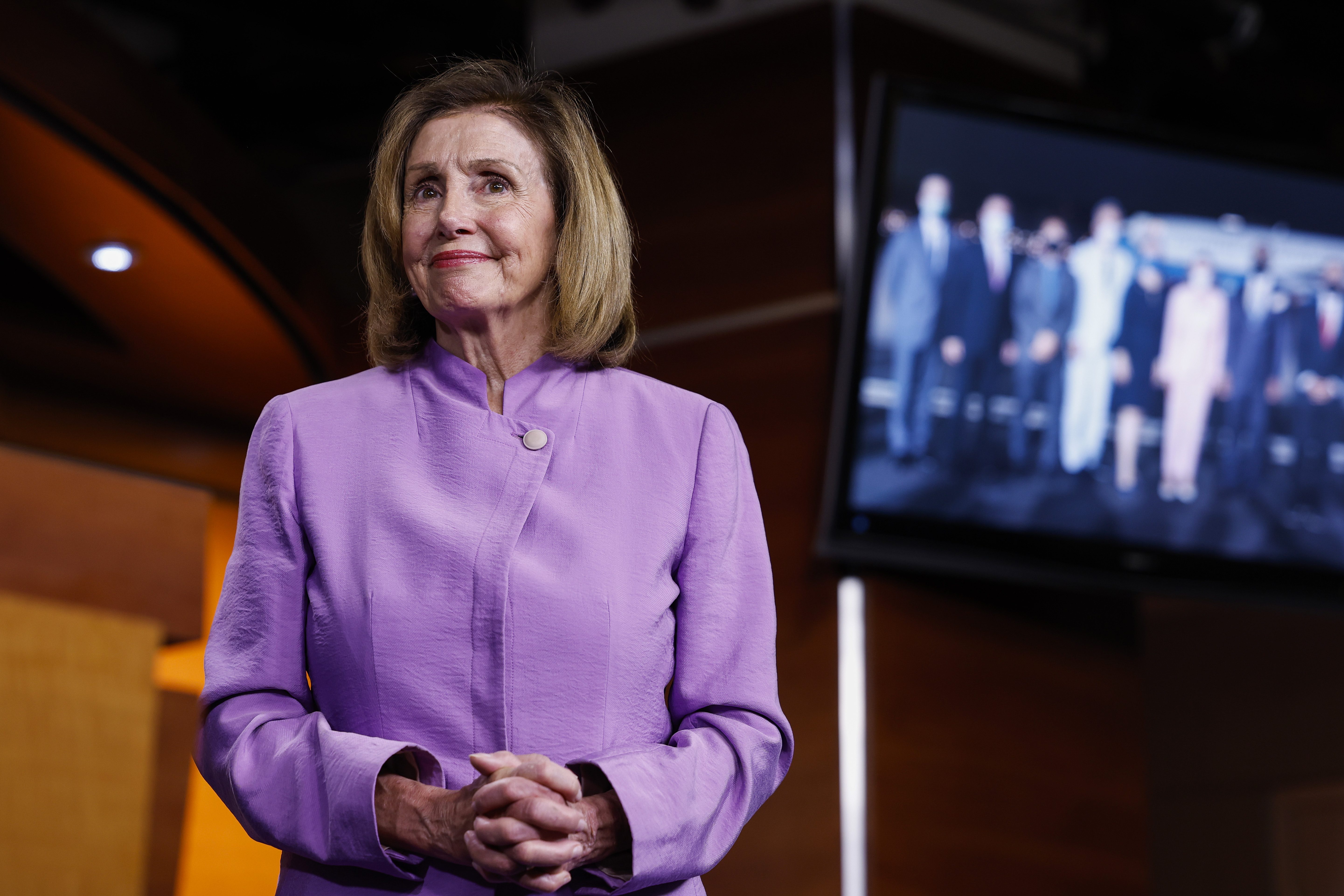 Former U.S. House Speaker Nancy Pelosi at a press conference in the U.S. Capitol Building in Washington, D.C., on August 10, 2022. | Source: Getty Images