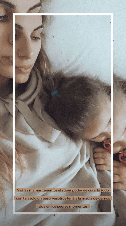 Captura de pantalla de las historias de Instagram de Irene Rosales con su hija. | Foto: Instagram/Irenerova24