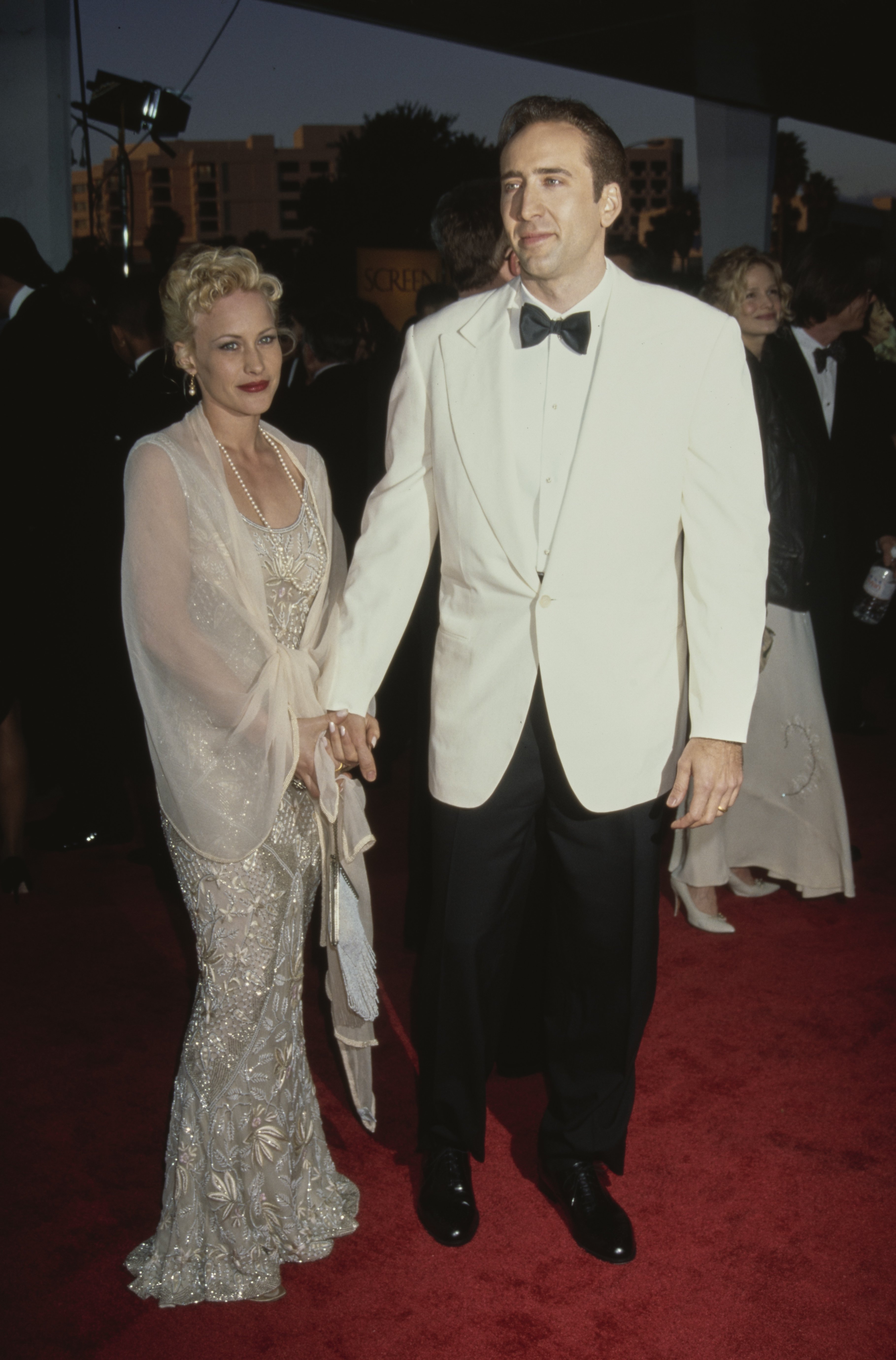 Patricia Arquette and Nicolas Cage at the Screen Actors Guild Awards, in Los Angeles, California, on February 24, 1996. | Source: Vinnie Zuffante/Michael Ochs Archive/Getty Images