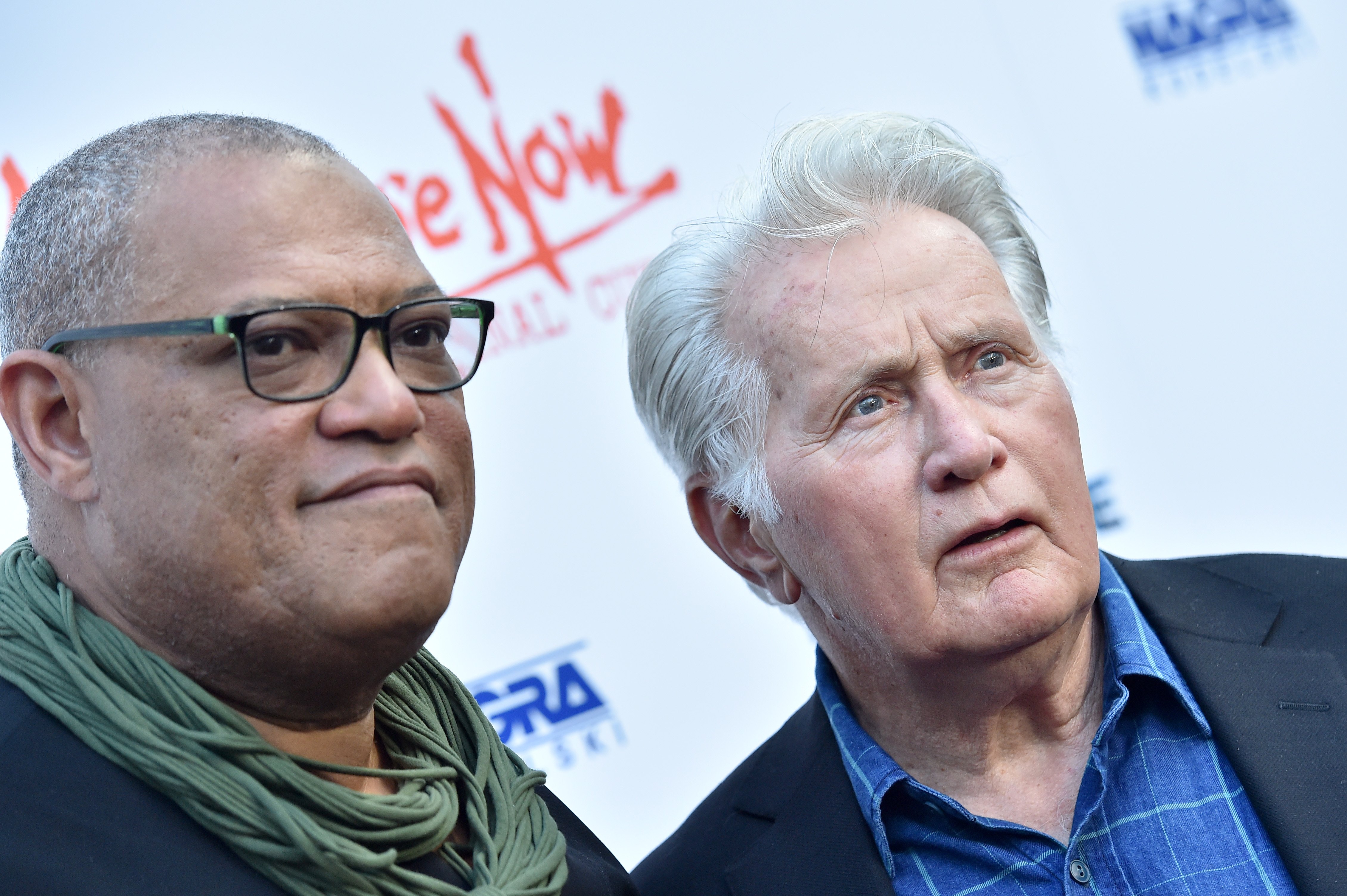 Martin Sheen and Laurence Fishburne in California 2019. | Source: Getty Images 