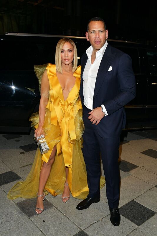 Jennifer Lopez and Alex Rodriguez during the premiere of "Hustlers" in Toronto | Source: Getty Images/GlobalImagesUkraine