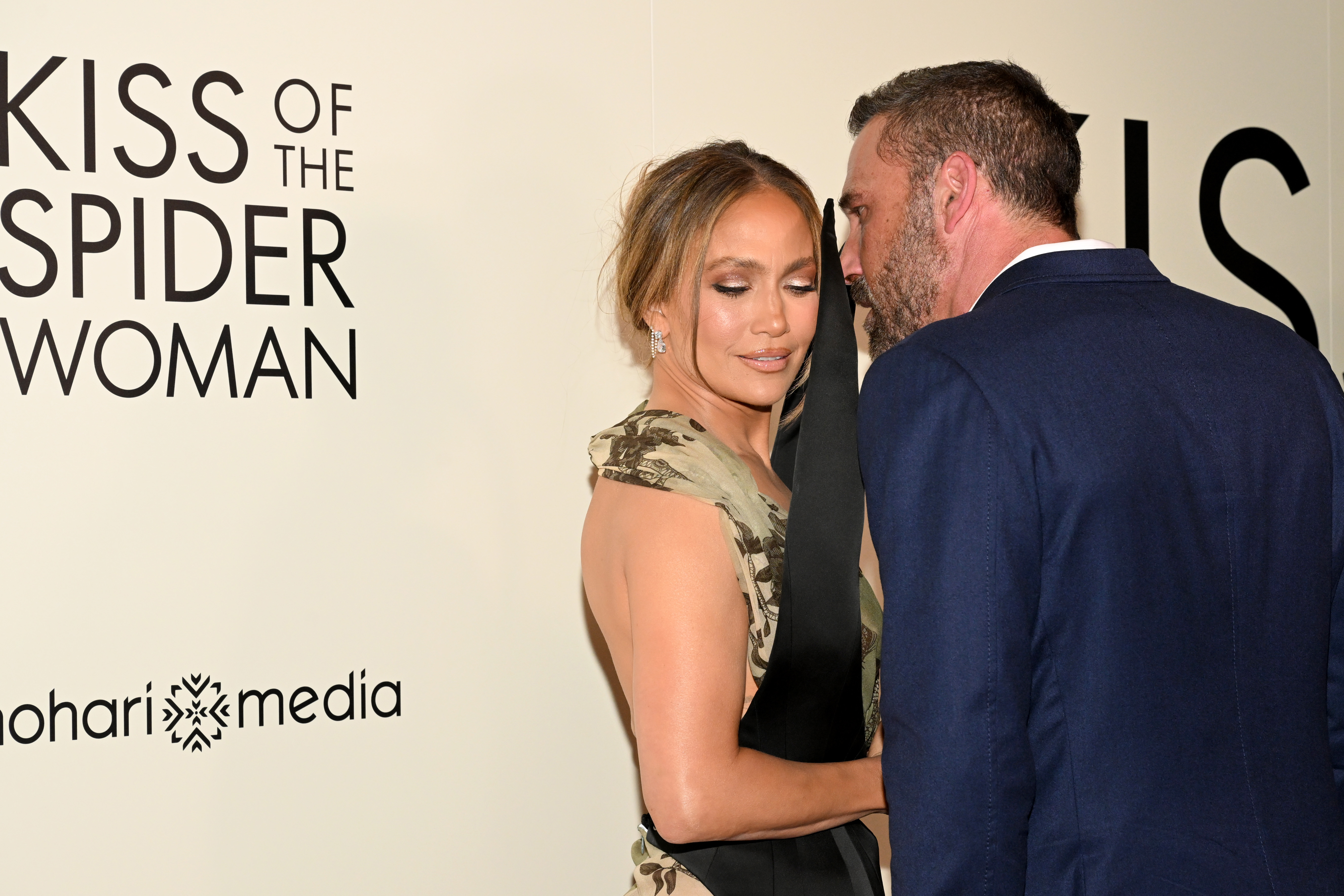 Jennifer Lopez and Ben Affleck at the "Kiss of the Spider Woman" screening on October 6, 2025, in New York. | Source: Getty Images
