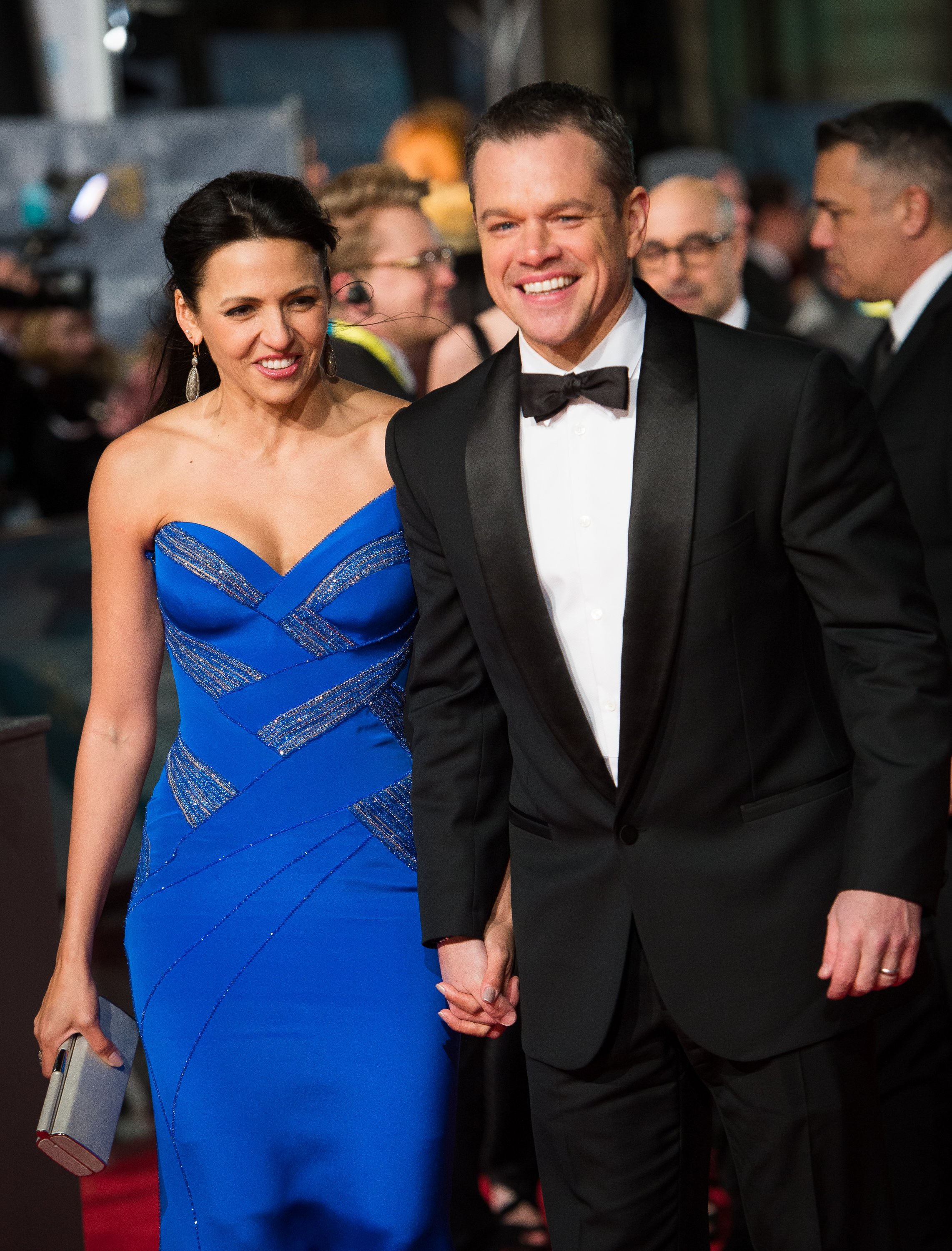 Luciana Damon and Matt Damon at the EE British Academy Film Awards at The Royal Opera House on February 14, 2016 in London, England | Source: Getty Images 