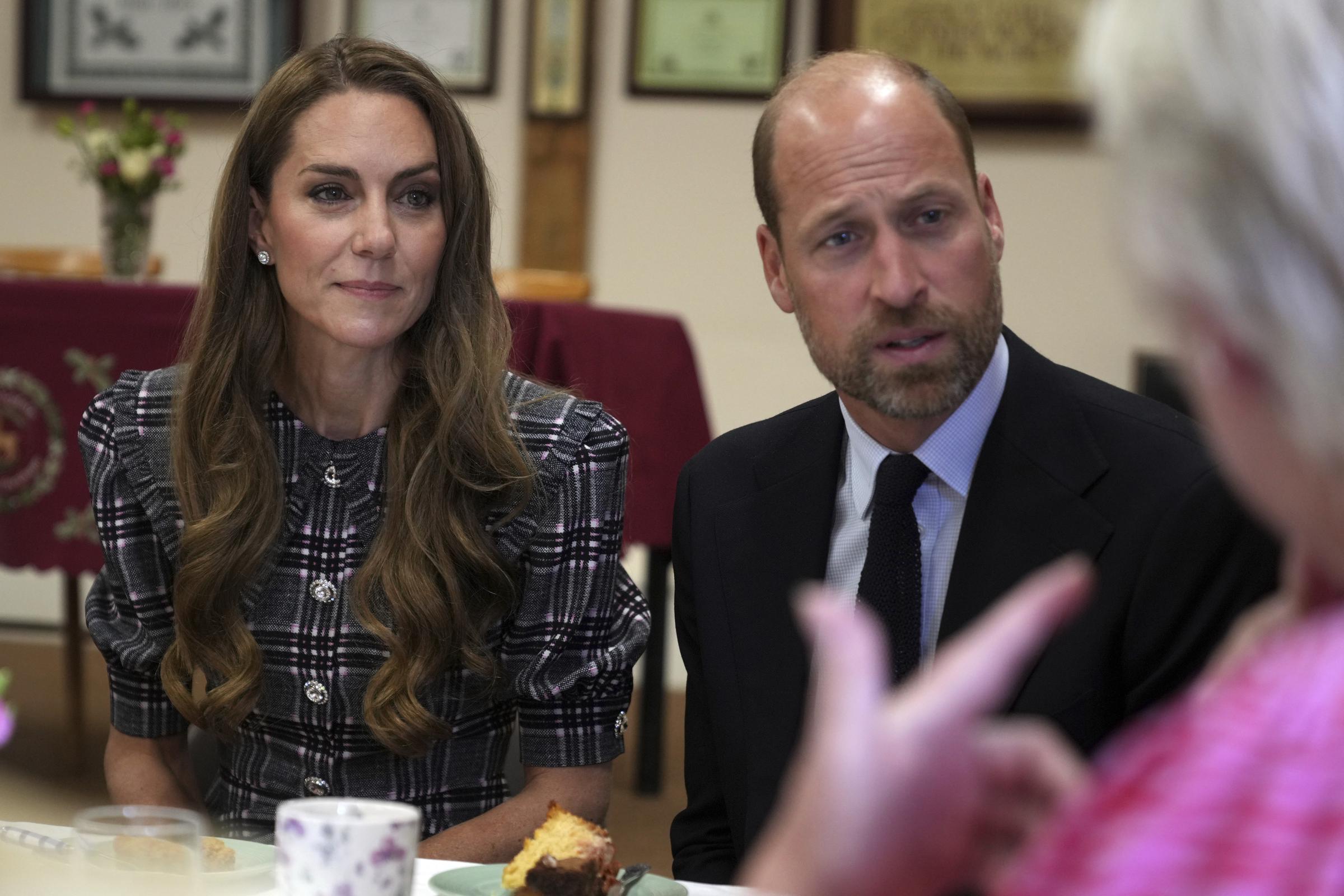 Princess Catherine and Prince William during their visit. | Source: Getty Images