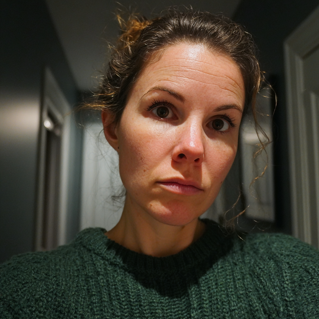 A woman standing in a hallway | Source: Midjourney