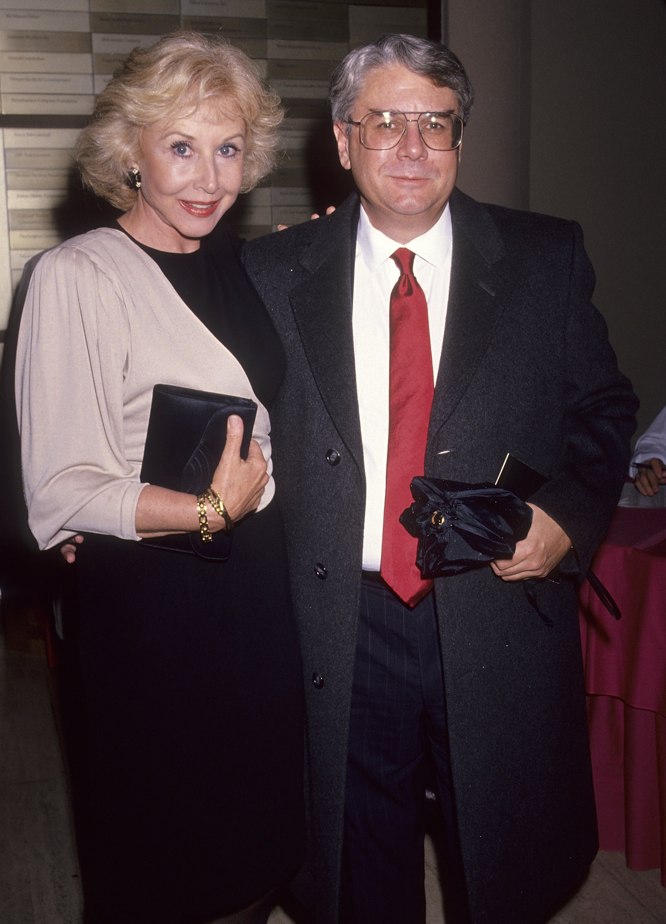Michael Learned and her fiance John Doherty attend the Museum of Broadcasting's Eigth Annual Television Festival Kick-Off Cocktail Reception at the Los Angeles County Museum of Art on March 4, 1991 in Los Angeles, California ┃Source: Getty Images