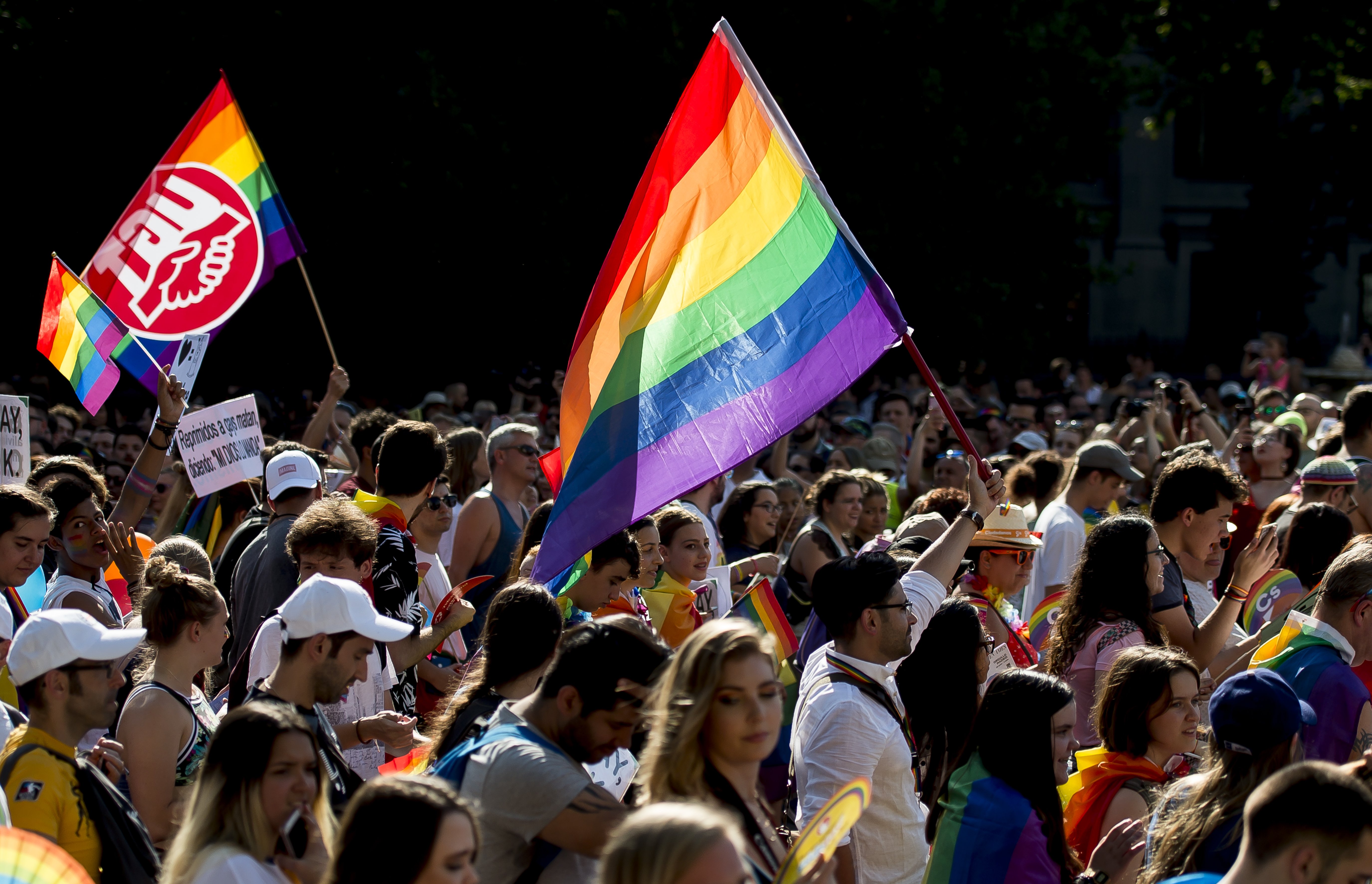 Thousands of LGBTQ members and supporters at the 2018 Gay and Lesbian Pride parade in Madrid, Spain | Photo: Getty Images