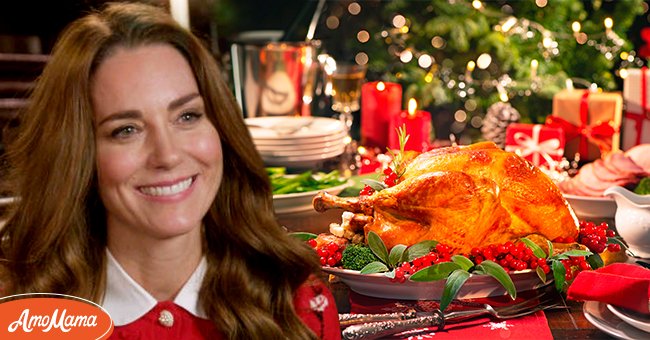 Duchess Kate Middleton and a roast turkey | Photo: Getty Images - Shutterstock