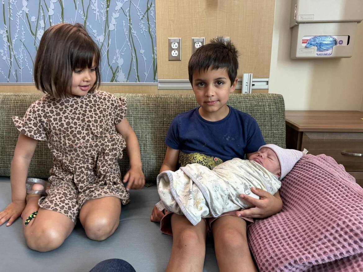 The arrival marks an exceedingly rare milestone for the nation's second family that has not occurred in over a century. | Source: TruthSocial/@realDonaldTrump