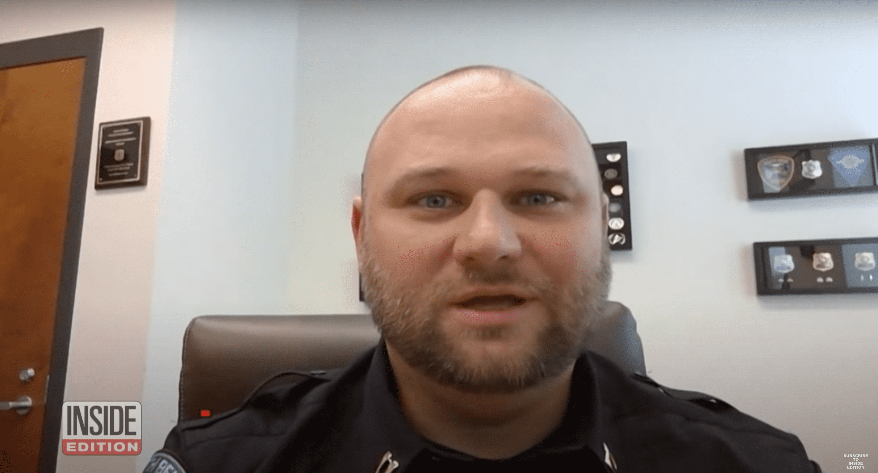 Le capitaine Jason Biggs, du service de police de South Bend, faisant part de ses réflexions sur l'incident : YouTube.com/Inside Edition