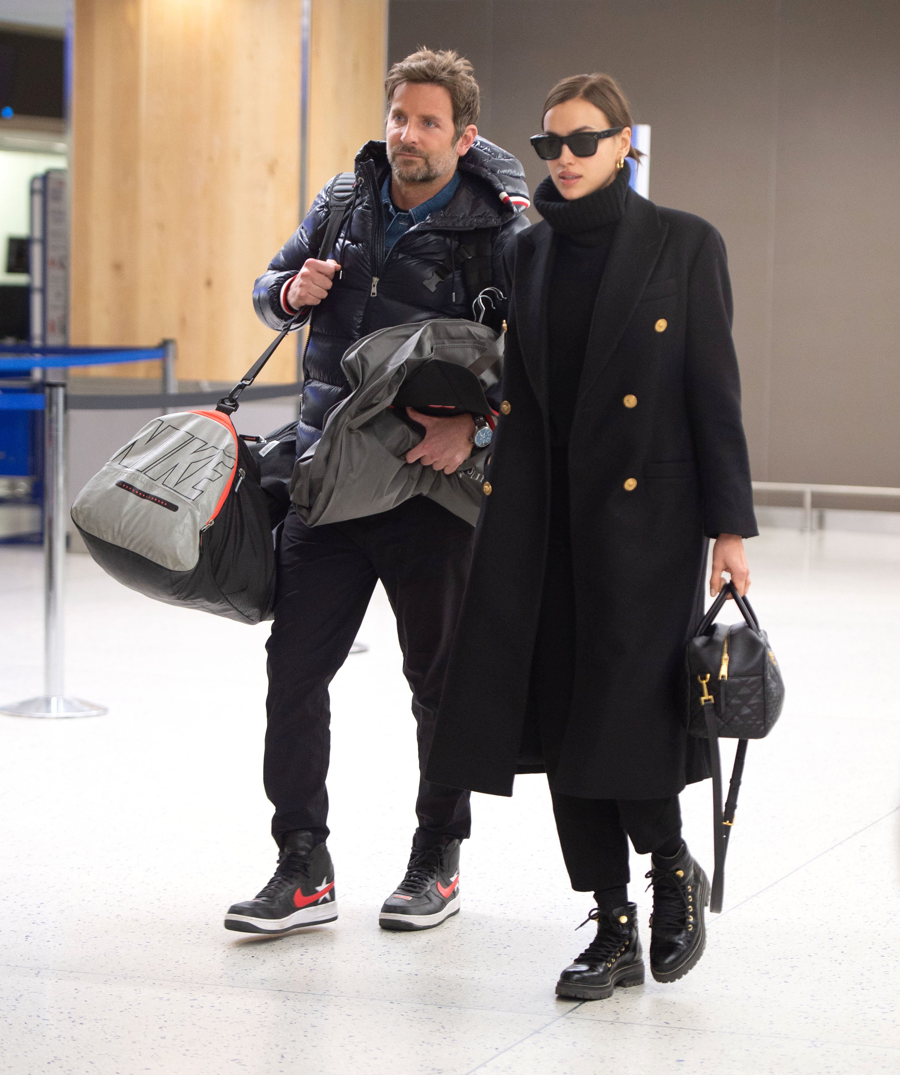 Bradley Cooper and Irina Shayk seen at JFK airport on February 7, 2019, in New York City | Source: Getty Images