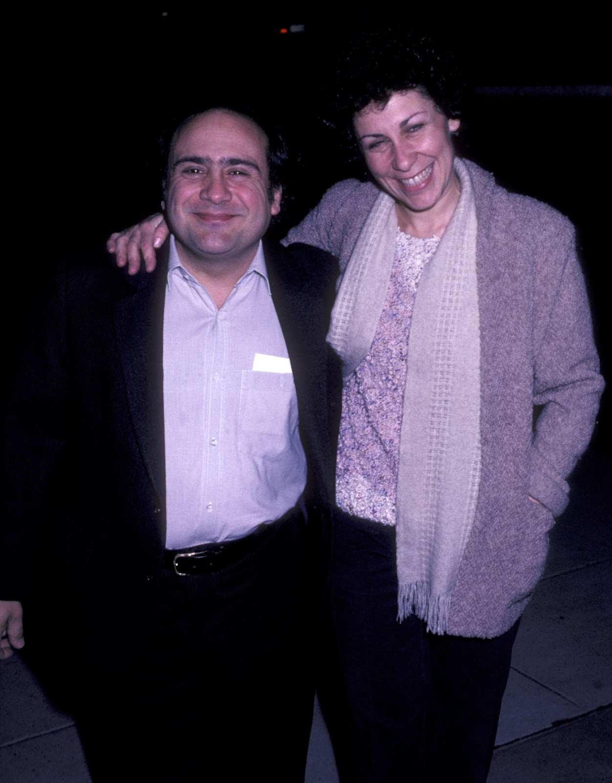 Danny DeVito and Rhea Perlman at the premiere of "Don't Cry, It's Only Thunder" on January 14, 1982, in Beverly Hills, California. | Source: Getty Images