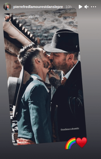 Capture d'écran story Instagram Pierre et Fred .ӏ pierrefredlamourestdanslepre