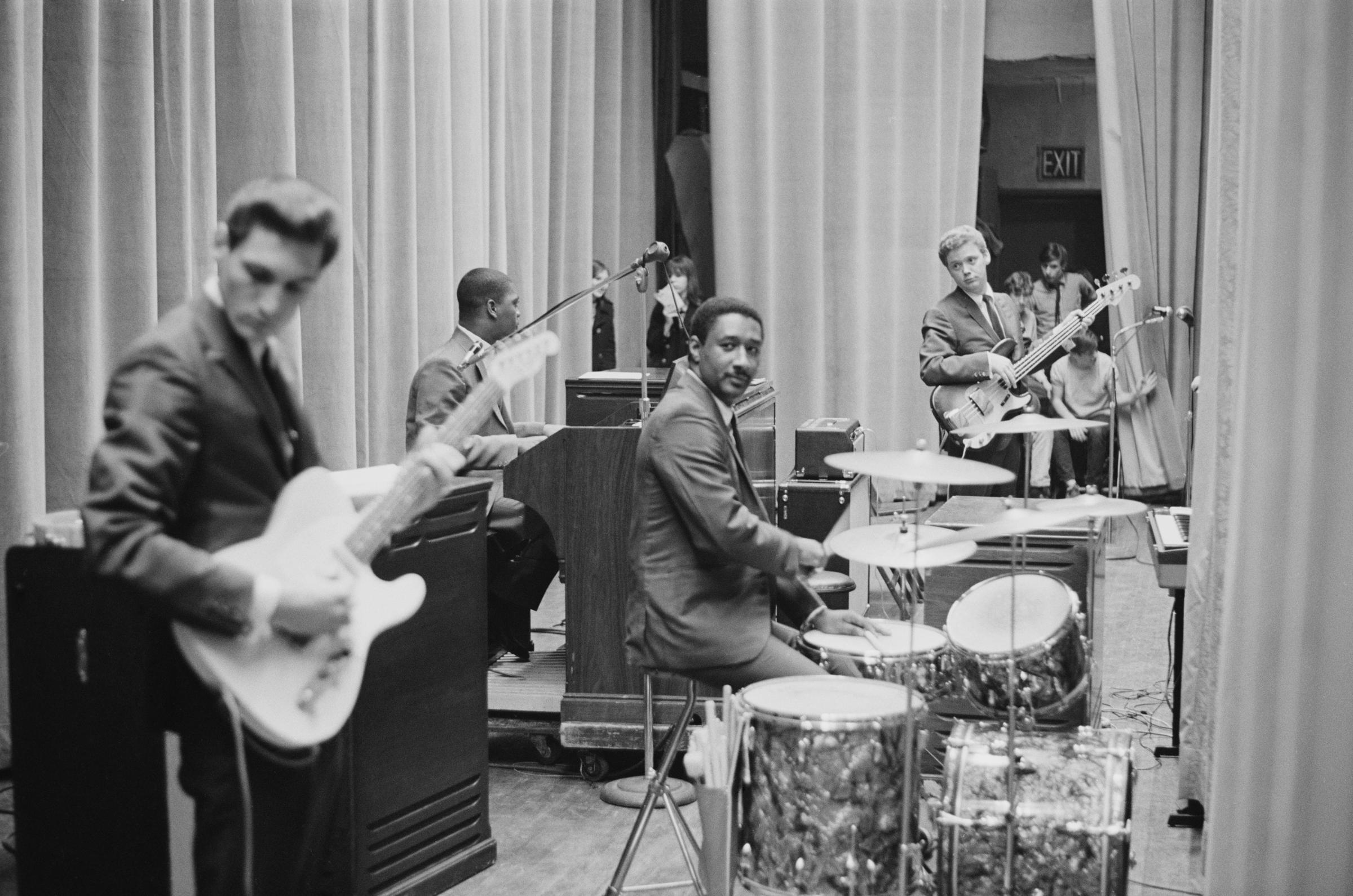 Booker T. & the M.G.'s make a surprise appearance at Hunter College on 21 January 1967 in New York City. | Source: Getty Images