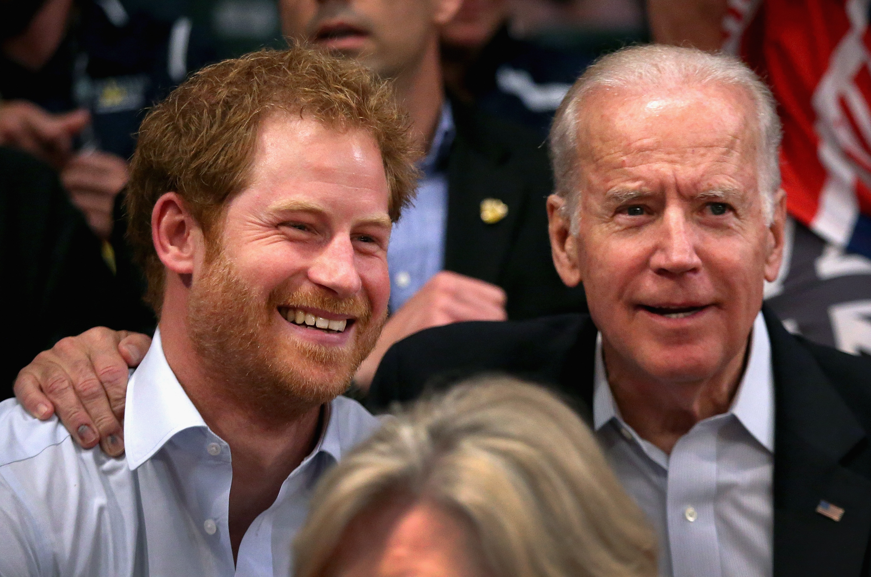 Prince Harry and President of the United States Joe Biden at the Invictus Games in Orlando, Florida on  May 11, 2016 | Source: Getty Images