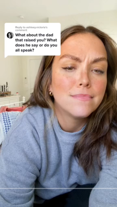 Screenshot of Lane on not having spoken about the issue with the man she calls dad | Source: TikTok/laneiscool14