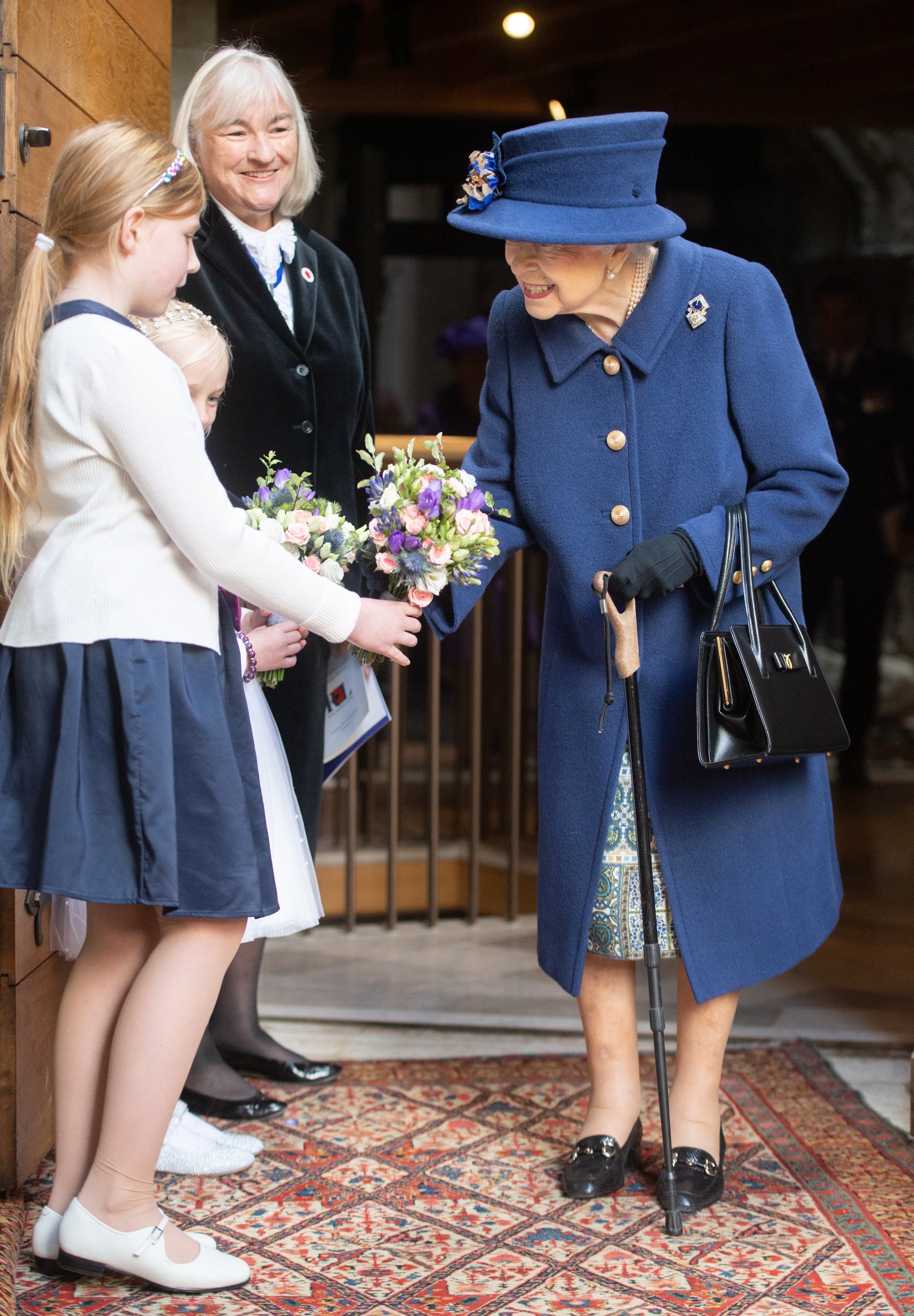 Queen Elizabeth II at a Service of Thanksgiving to mark the centenary of The Royal British Legion at Westminster Abbey on October 12, 2021, in London, England. | Source: Getty Images