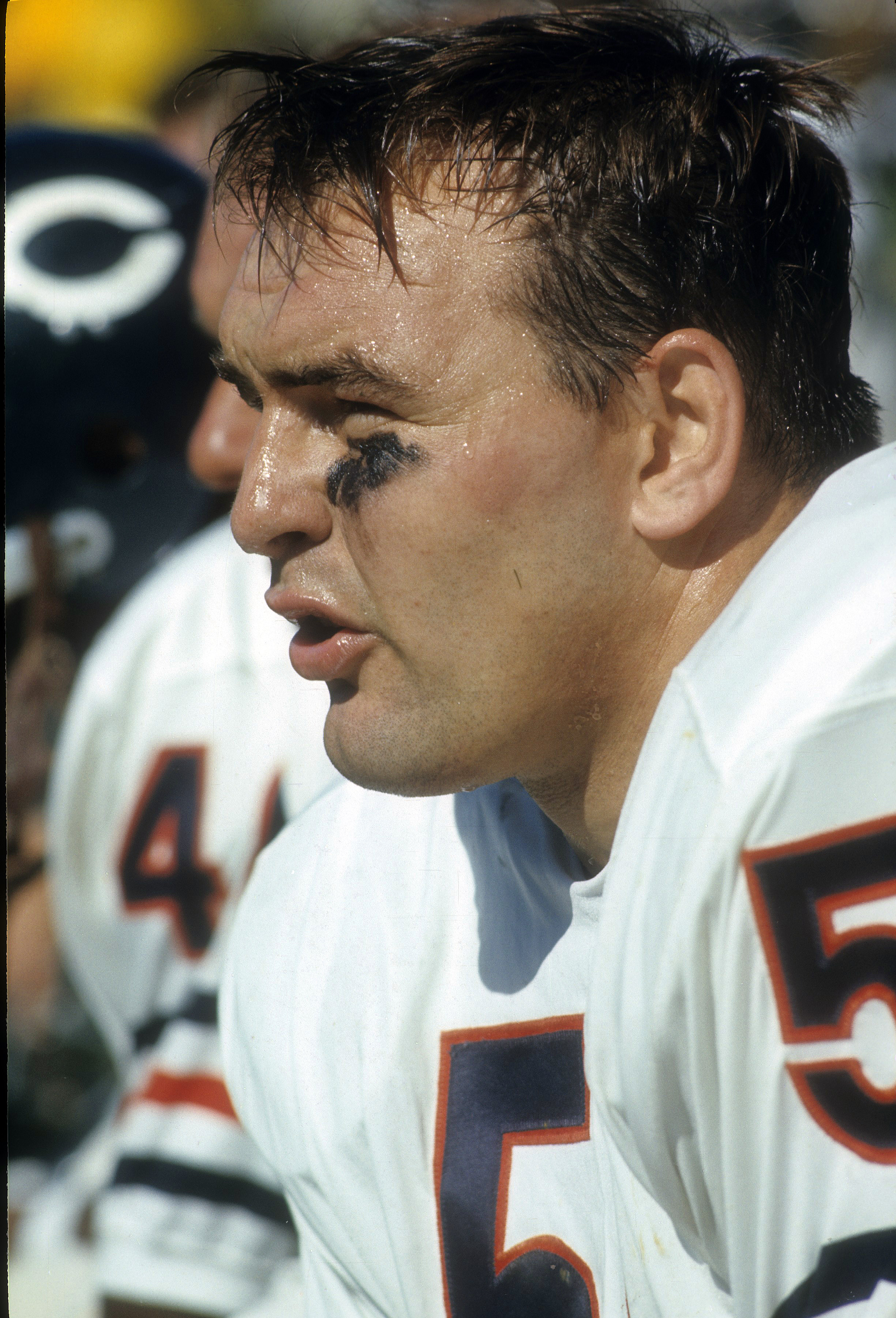 Dick Butkus during an NFL football game on January 1, 1968 | Sources: Getty Images
