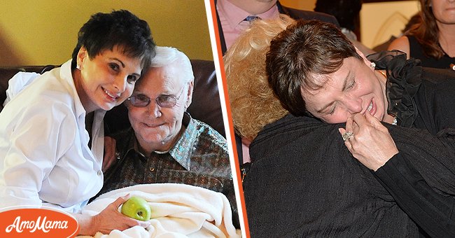 Nancy Jones and husband, Music Legend George Jones on January 16, 2010 in Dothan, Alabama. [Left] Nancy Jones with Singer Brenda Lee  attend the private visitation for George Jones on May 1, 2013 in Nashville, Tennessee. [Right] | Source: Getty Images