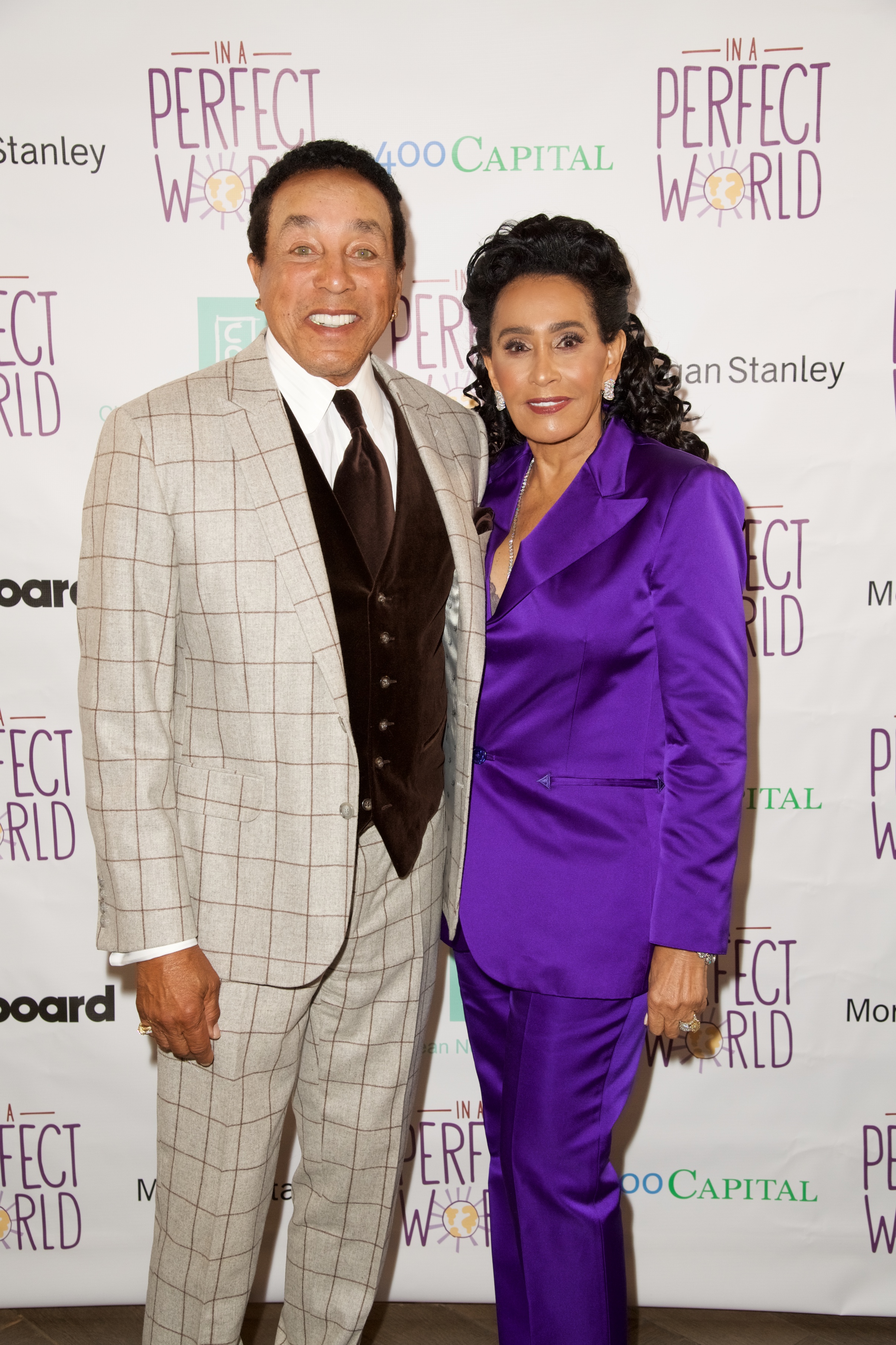 Smokey and Frances Robinson at the "In A Perfect World Foundation Honors Quincy Jones" event on November 12, 2017, in Los Angeles, California. | Source: Getty Images