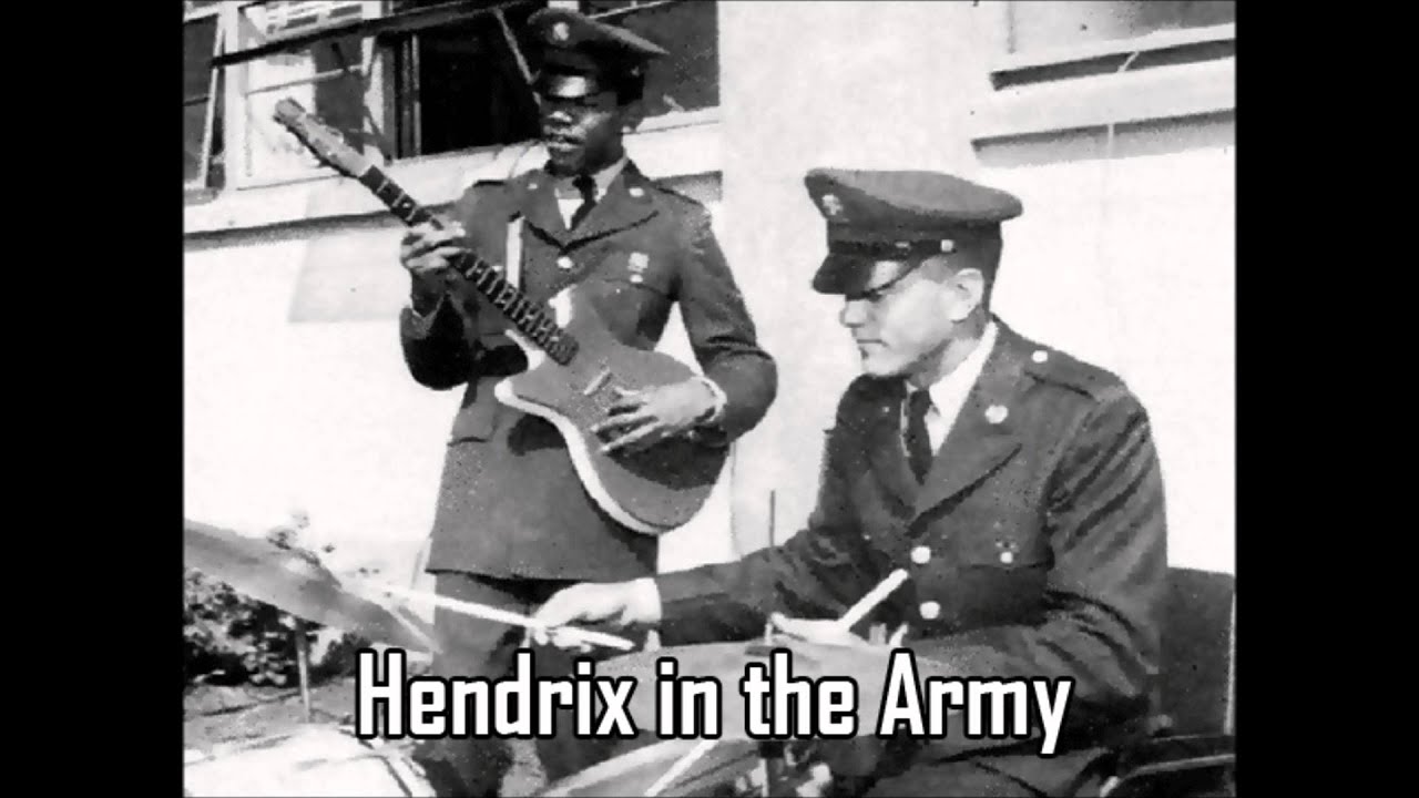 Jimmy Hendrix in the army. Image Source: YouTube/Dave Wendt