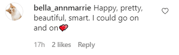 A screenshot of a fan's comment on Kenya Moore's post on her Instagram page | Photo: instagram.com/thekenyamoore/