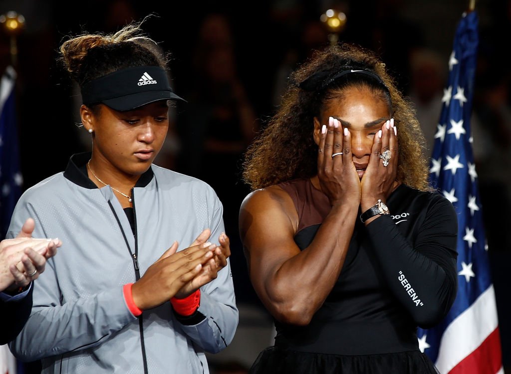 Naomi Osaka after winning the Women's Singles finals match alongside runner up Serena Williams at the 2018 US Open | Photo: Getty Images