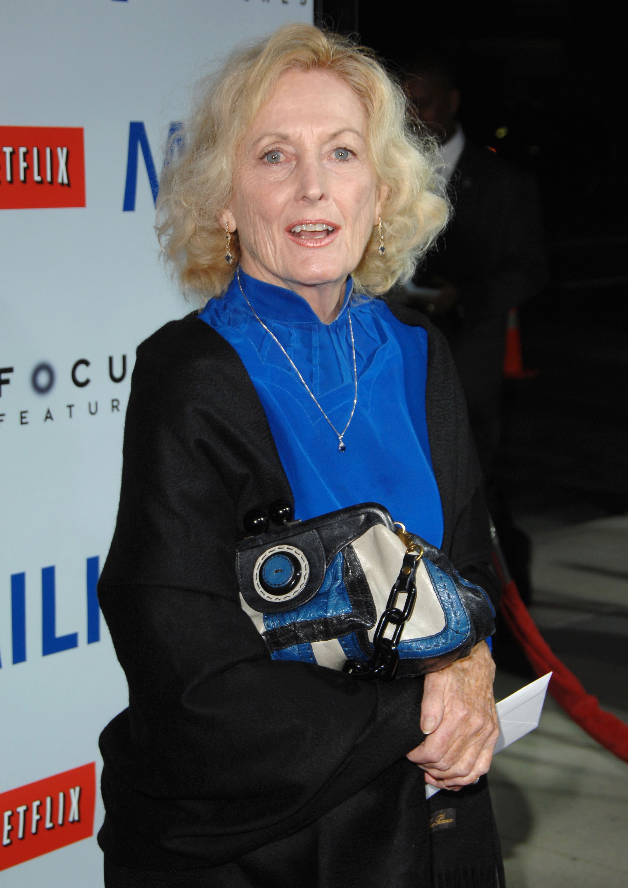 Eileen Ryan arrives at the Los Angeles Premiere of "Milk" at the Academy of Motion Pictures Arts and Sciences on November 13, 2008, in Beverly Hills, California. | Source: Getty Images