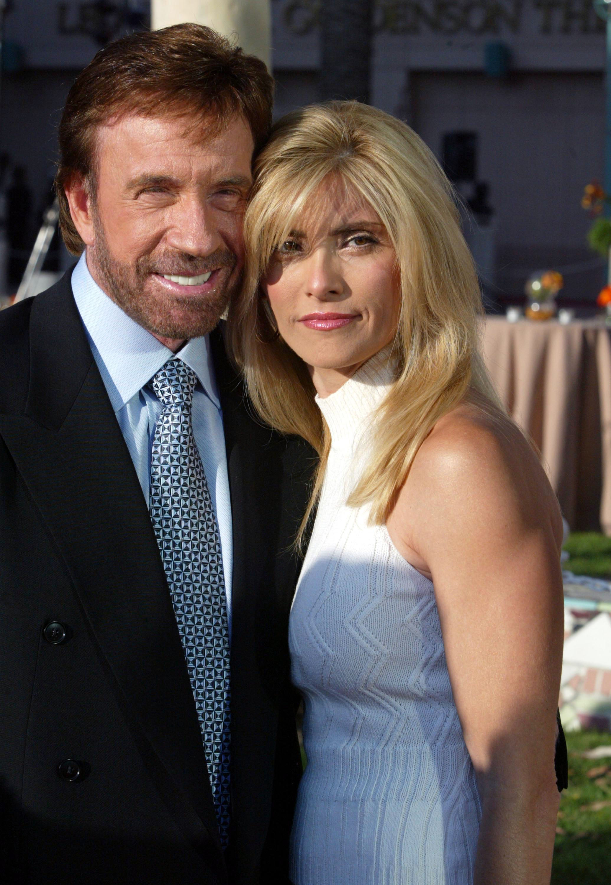Chuck Norris and Gena O'Kelley arrive at the Academy of Television Arts and Sciences Hall of Fame Induction Ceremony in North Hollywood, California, on June 26, 2004. | Source: Getty Images