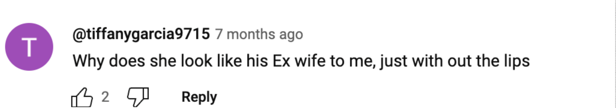 A comment left on a YouTube video about Brad Pitt and Ines de Ramon's romance in 2023 | Source: youtube.com/@etcanada