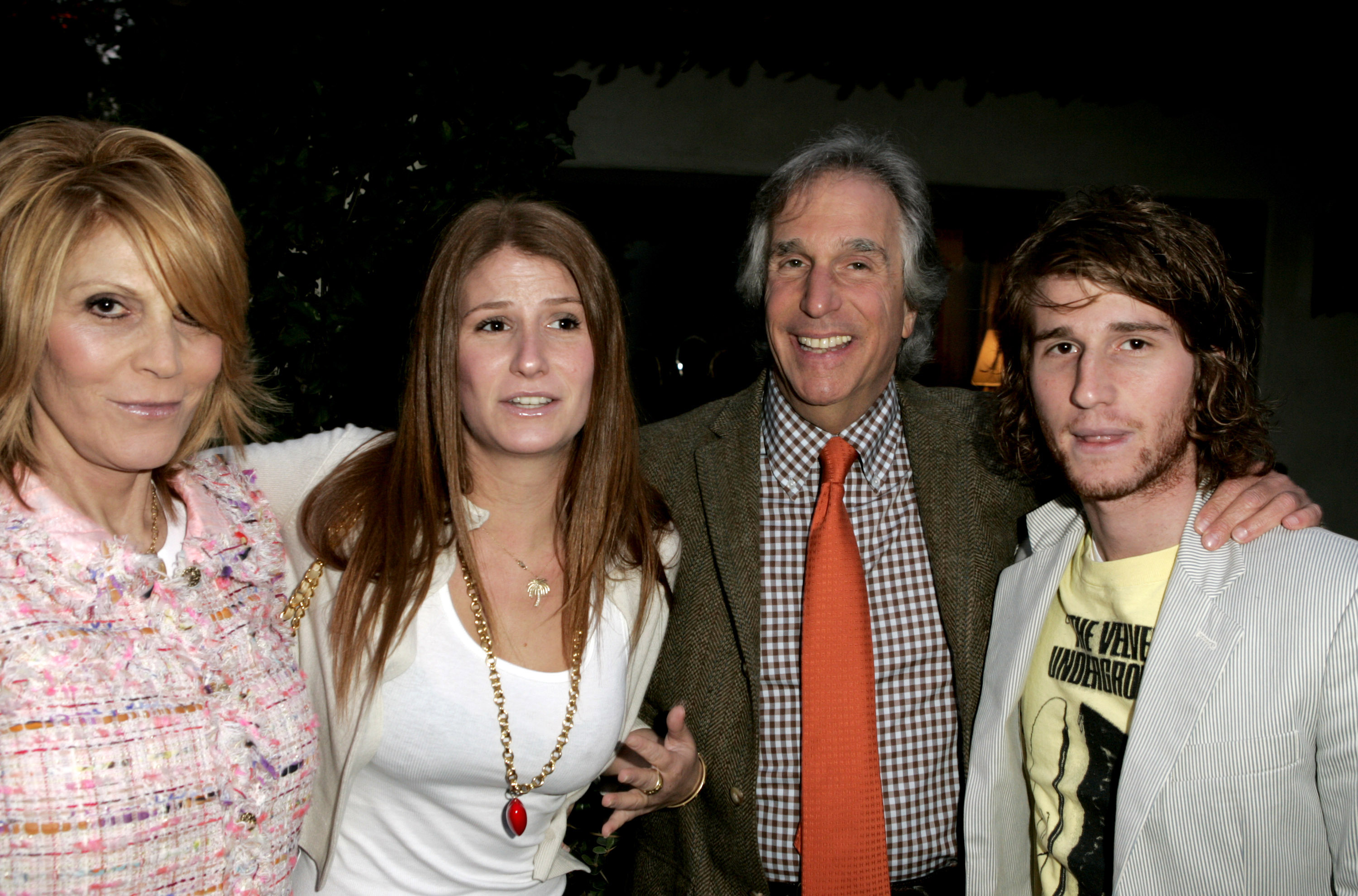 Henry Winkler, wife Stacey Weitzman and their children Zoe and Max Winkler attending the celebration of Cheryl Howard's new book "In The Face of Jinn" | Source: Getty Images