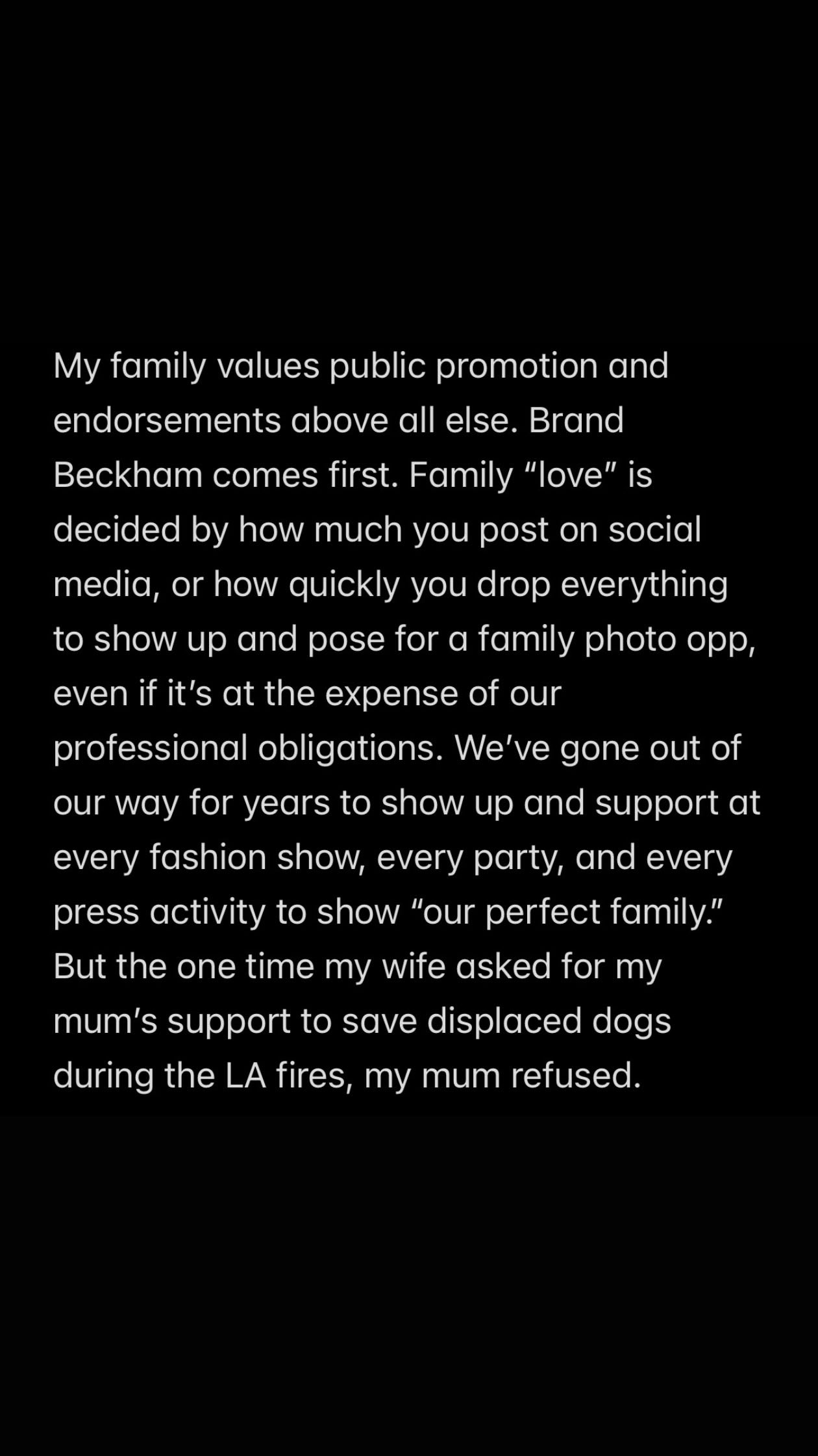 Claims about family dynamics from Brooklyn Peltz Beckham | Source: Instagram/brooklynpeltzbeckham