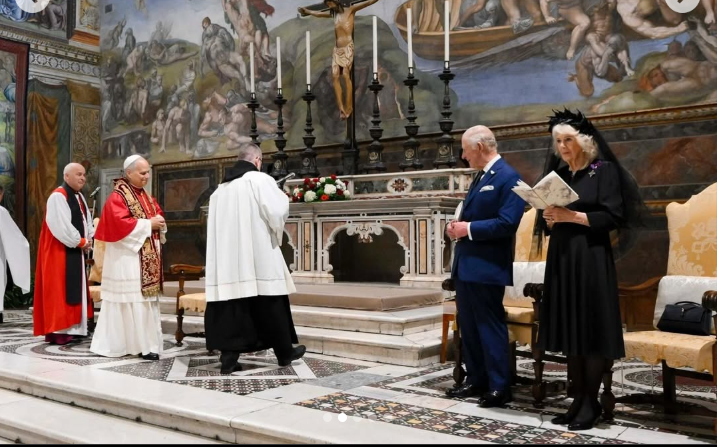King Charles III and Queen Camilla attend a Prayer Service at the Sistine Chapel at the Apostolic Palace on October 23, 2025 | Source: Instagram/theroyalfamily