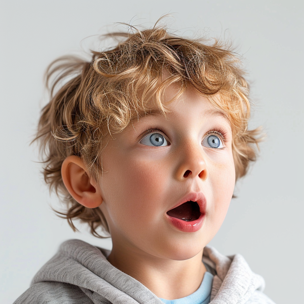 A shocked little boy | Source: Midjourney