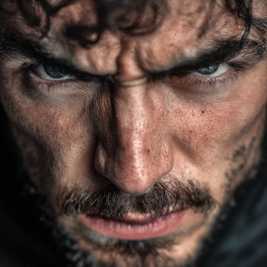 An angry-looking man | Source: Midjourney