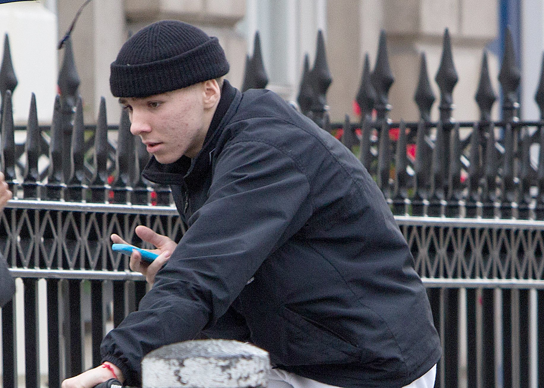 Rocco Ritchie is seen taking a bike ride on January 9, 2016 in London, England. | Source: Getty Images