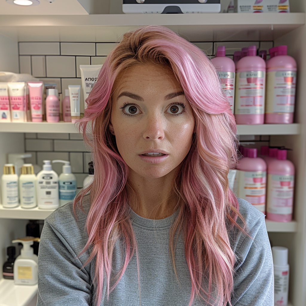 Sophie nearly goes insane with all the body hair products | Source: Midjourney