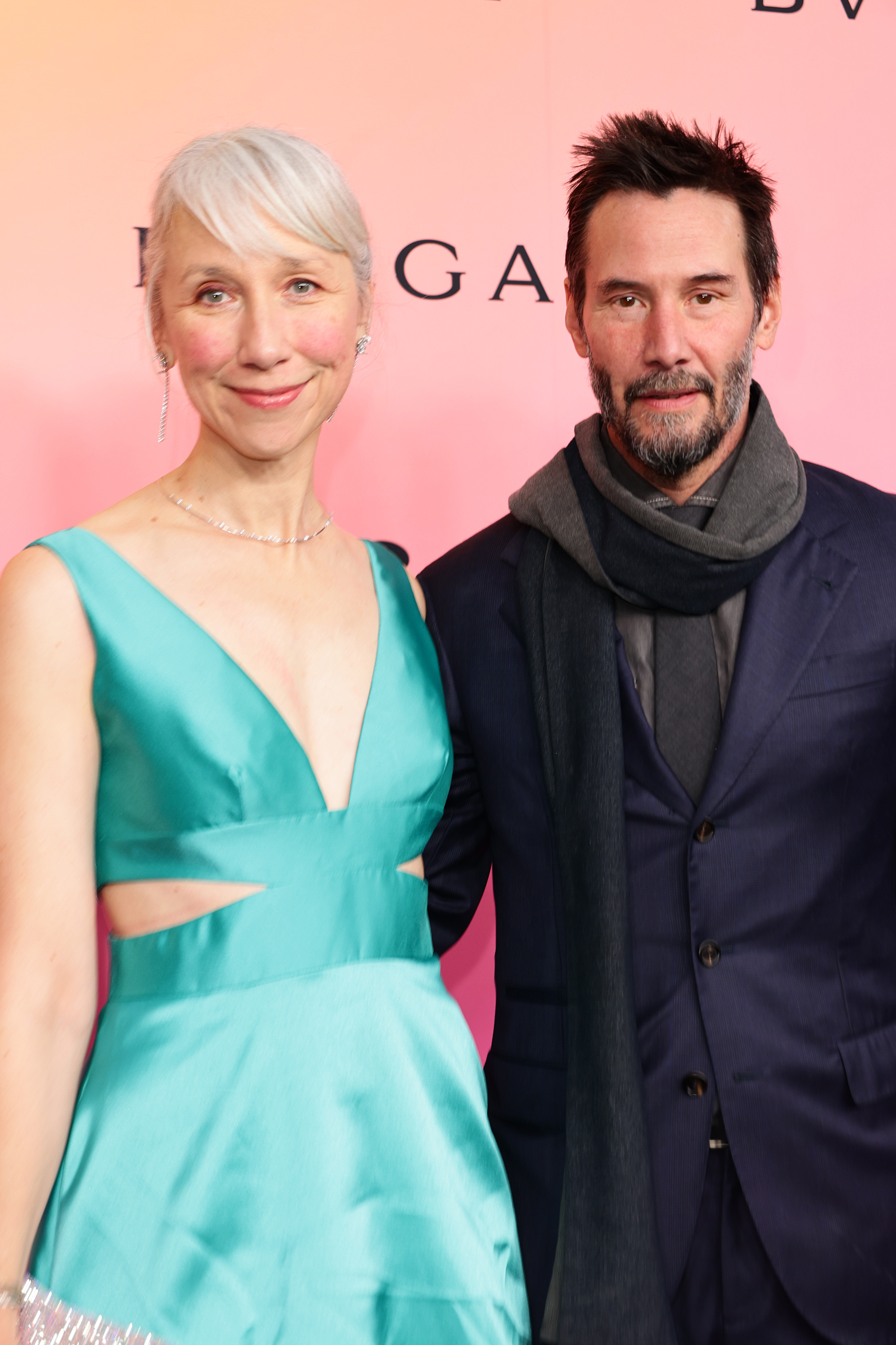 Alexandra Grant and Keanu Reeves at the MOCA Gala  in Los Angeles in 2024 | Source: Getty Images