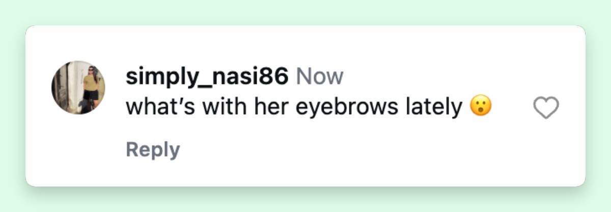 A netizen's comment about Jennifer Lopez's appearance at the premiere of 'Office Romance' on May 26, 2026 | Source: Instagram/justjared
