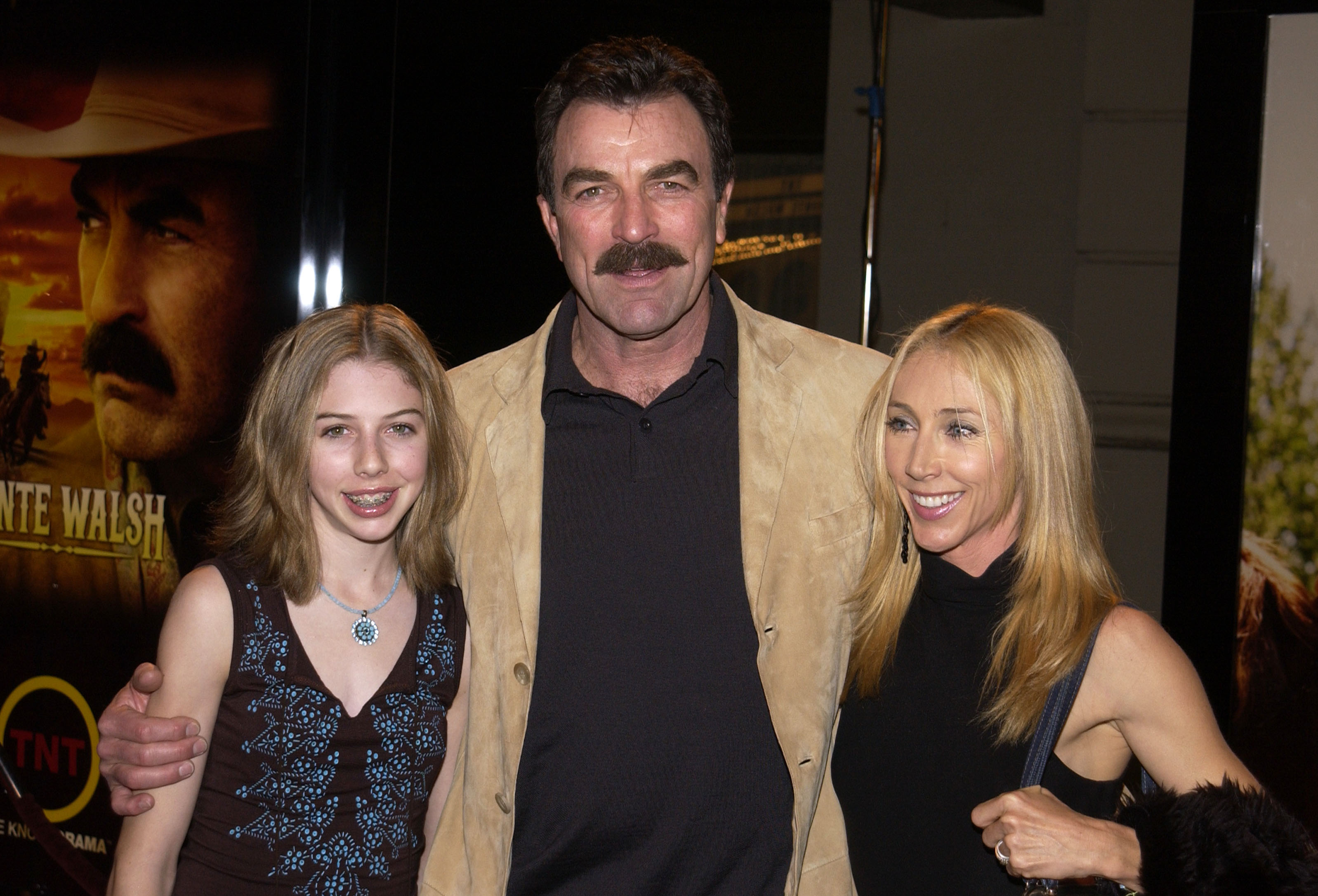 Hannah Selleck, Tom Selleck, and Jillie Mack at the Los Angeles premiere of "Monte Walsh," 2003 | Source: Getty Images