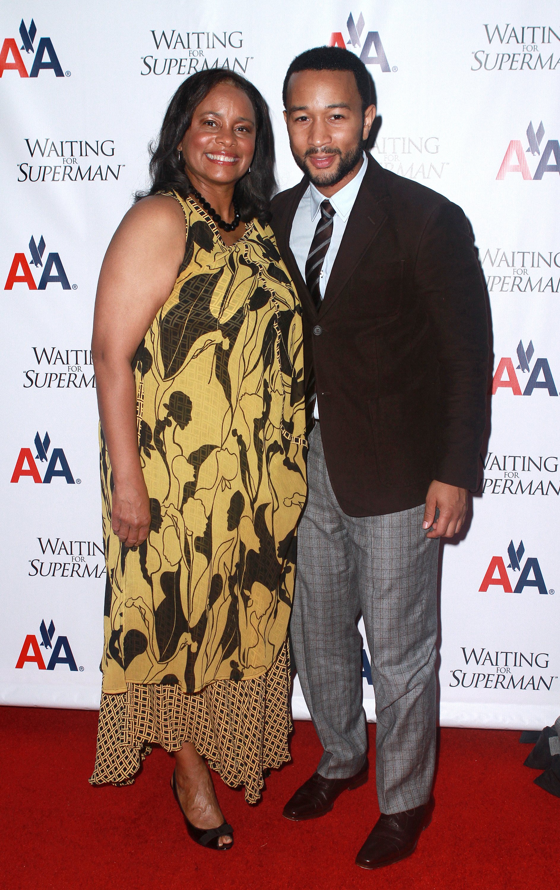 Phyllis Elaine Stephens and John Legend photographed at the 2010 "Waiting For 'Superman'" premiere at Alice Tully Hall | Source: Getty Images