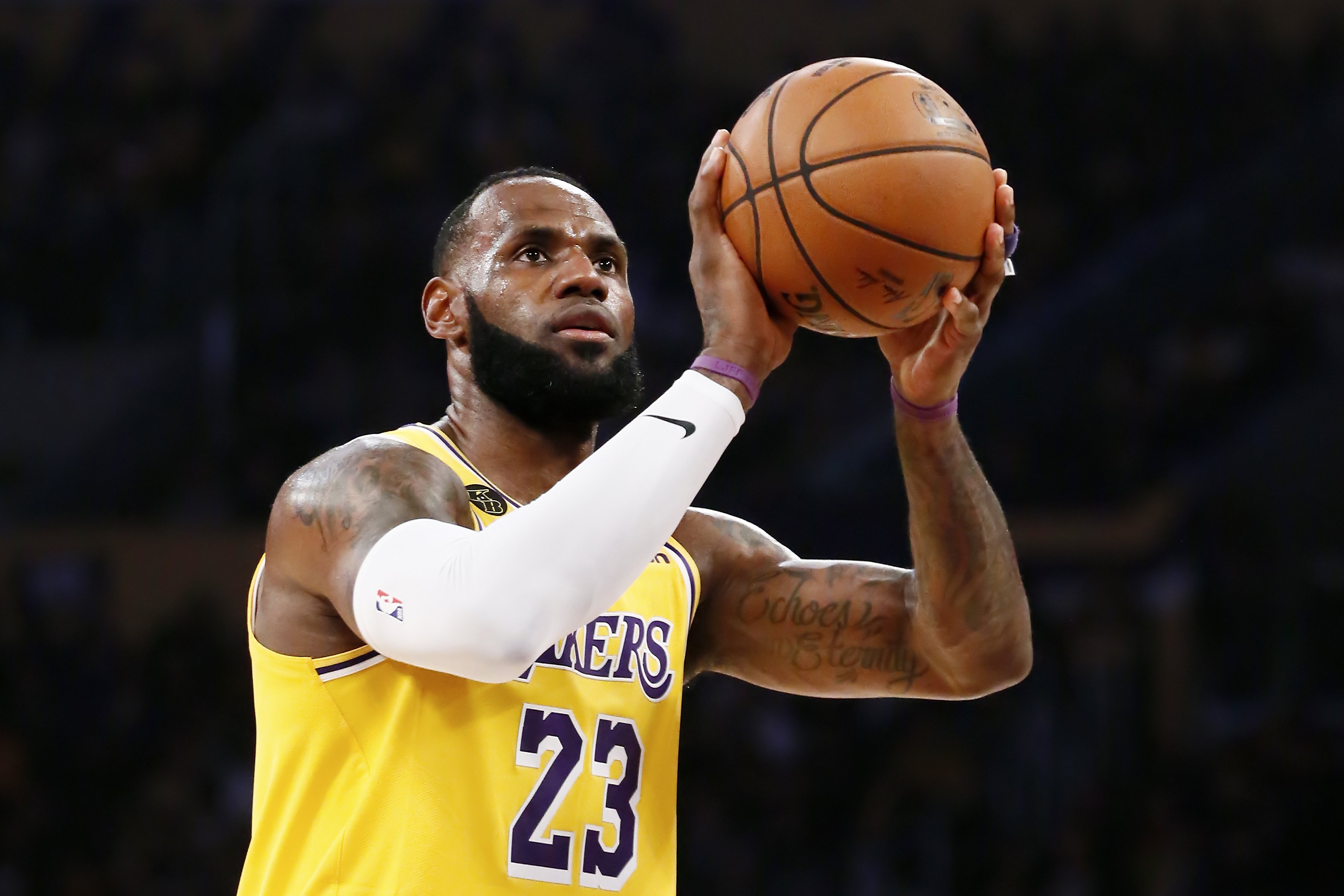 LeBron James during a game against the Brooklyn Nets at the Staples Center on March 10, 2020. | Photo: Getty Images