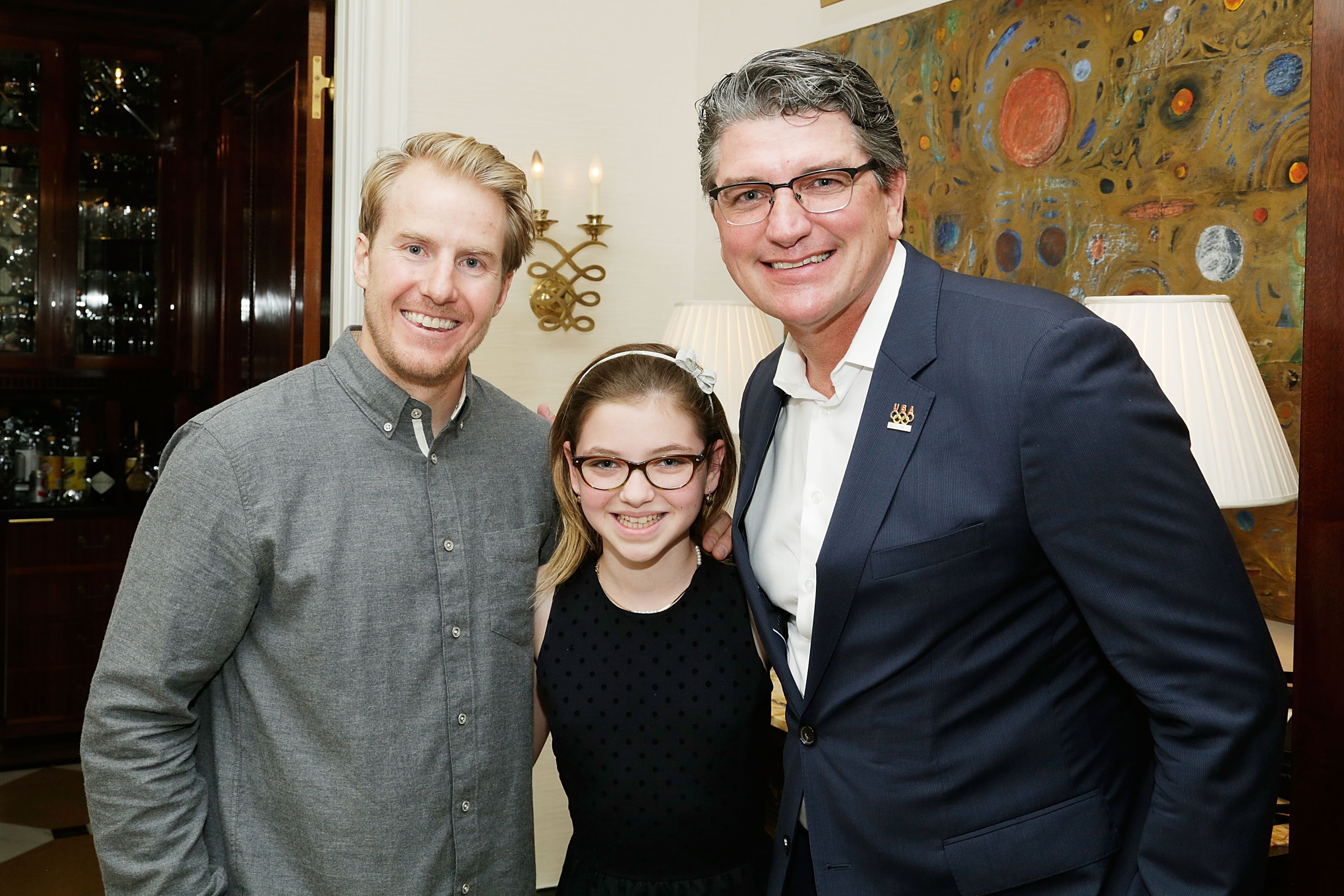 (L-R) American Alpine Ski Olympic Gold Medalist Ted Ligety, Daniela Karnaugh and Former American Olympic Swimmer Dr. Ron Karnaugh on May 17, 2017, in New York City | Source: Getty Images