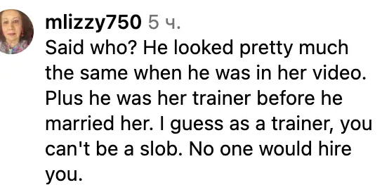 A screenshot of a comment talking about Sam Asghari's transformation story posted on August 18, 2023 | Source: Instagram/dailymail