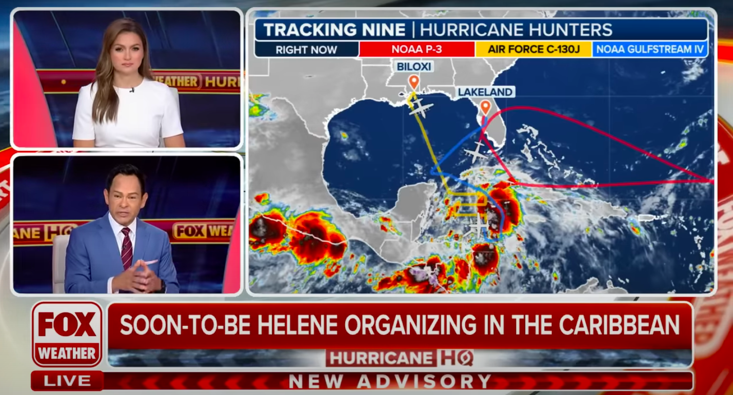 FOX Weather correspondents talking about Hurricane Helene, posted on September 24, 2024 | Source: YouTube/FOX Weather