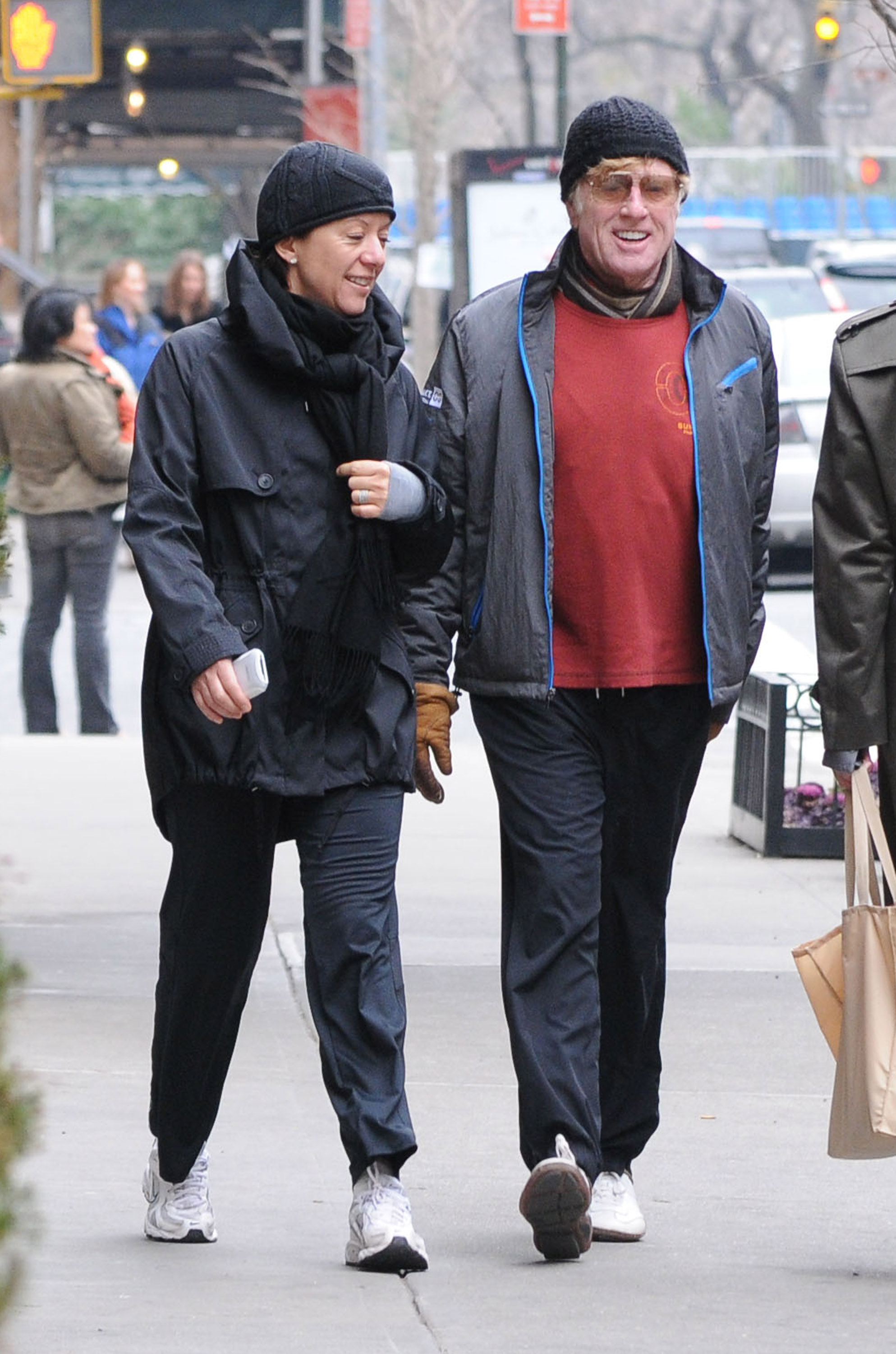 Robert Redford and Sibylle Szaggars spotted in New York City on March 15, 2009. | Source: Getty Images